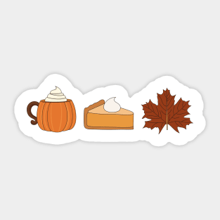 Fall Pumpkin Spice Latte Season Sticker